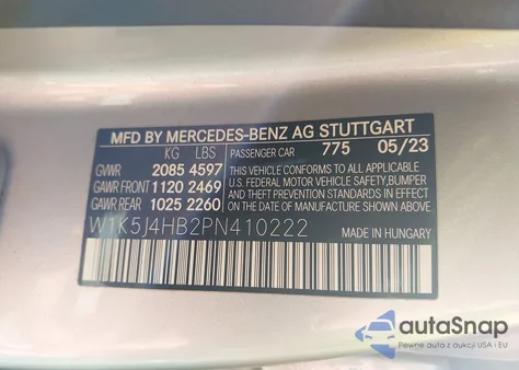 2023 Mercedes-Benz Cla 250 Coupe 4Matic from USA, damaged, VIN W1K5J4HB2PN410222